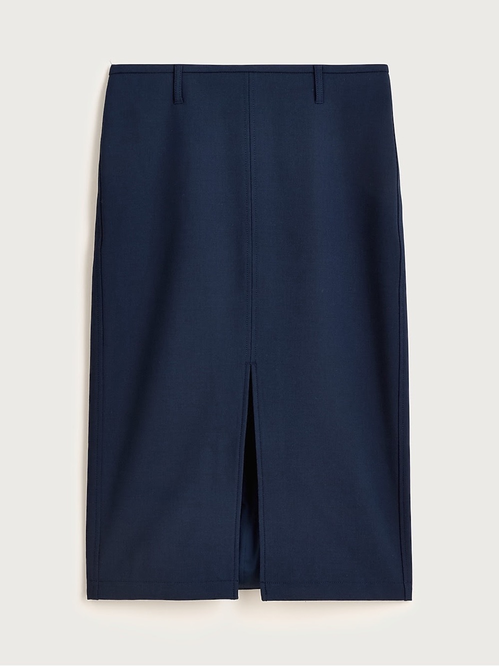 NWT J.Crew Pencil midi skirt in four season stretch, Navy, 4 - Picture 1 of 6
